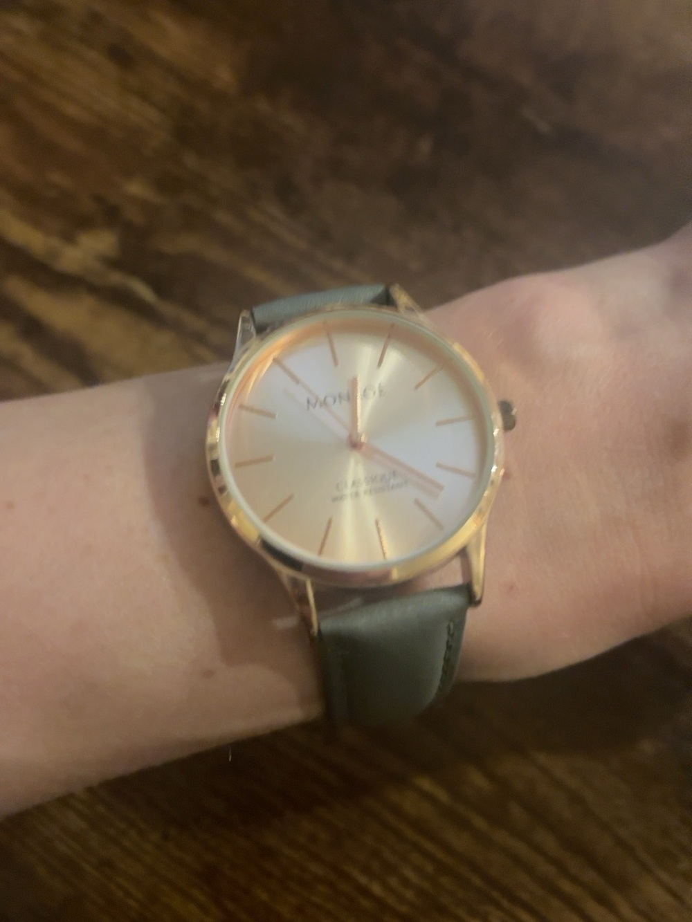 MONROE Classique by Maestro Watch | Rose Gold Tone | Grey Leather